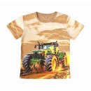 S&C Jungen T-Shirt beige mit Traktor-Motiv H404
