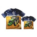 S&C Traktor T-Shirt blau H411 für Papa und Sohn...