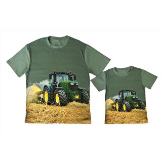 S&C Traktor T-Shirt grün H412 für Papa und Sohn Partnerlook