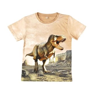 S&C Jungen T-Shirt  mit Dino-Motiv beige H431