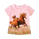 Squared & Cubed Mädchen T-Shirt Pferde rosa F85