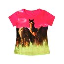 Squared & Cubed Mädchen T-Shirt Pferde pink F88