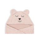 Jollein Einschlagdecke für Babyschale Bear Boucle - Wild Rose Puckdecke