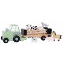 Holz Traktor mit Tieren