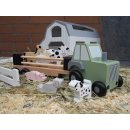 Holz Traktor mit Tieren