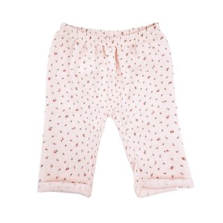 Maximo GOTS BABY-Krempelhose Musselinstoff zartrosa-pink-blümchen