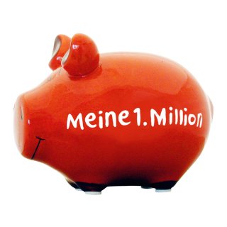 KCG Best of Sparschwein - Meine 1. Million - Keramik handbemalt Spardose Geburt