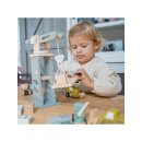 Label Label Baustelle mit Kran – FSC-zertifiziertes Holzspielzeug für Kinder ab 3 Jahren