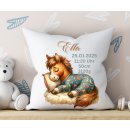 Personalisierbares Kissen – Schlafendes Pony mit...