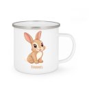 Personalisierte Emaille-Tasse Farmtiere mit Namen –...