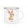 Personalisierte Emaille-Tasse Farmtiere mit Namen – das perfekte Geschenk für Kinder Hase