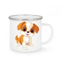 Personalisierte Emaille-Tasse Farmtiere mit Namen –...