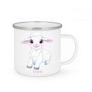 Personalisierte Emaille-Tasse Farmtiere mit Namen –...