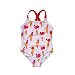 Toby Tiger Kinder Badeanzug mit Eiswaffel-Druck, UV-Schutz UPF 50+