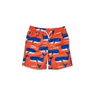 Toby Tiger Kinder Schwimmshorts mit Wal und Wellen-Druck, UV-Schutz UPF 50+