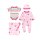 Toby Tiger Bio Baby Geschenkset - Tauben-Applikation