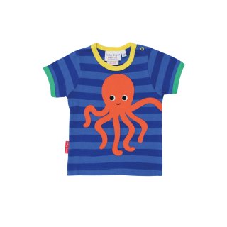 Toby Tiger T-Shirt mit Oktopus-Applikation aus Bio-Baumwolle