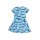 Toby Tiger Bio-Baumwoll Kinder Skaterkleid kurzarm mit Wal- und Wellen-Druck