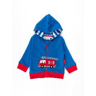 Toby Tiger Bio-Kapuzenjacke mit Feuerwehrapplikation