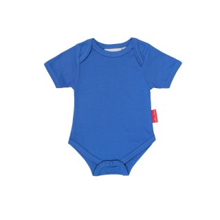 Toby Tiger Baby Body aus Bio-Baumwolle in Blau, unifarben
