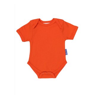 Toby Tiger Baby Body aus Bio-Baumwolle in Orange, unifarben