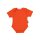 Toby Tiger Baby Body aus Bio-Baumwolle in Orange, unifarben
