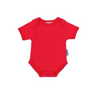 Toby Tiger Baby Body aus Bio-Baumwolle in Rot, unifarben