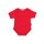 Toby Tiger Baby Body aus Bio-Baumwolle in Rot, unifarben