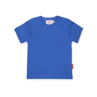 Toby Tiger Kurzarmshirt aus Bio-Baumwolle, blau unifarben