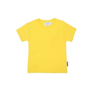 Toby Tiger Kurzarmshirt aus Bio-Baumwolle, gelb unifarben