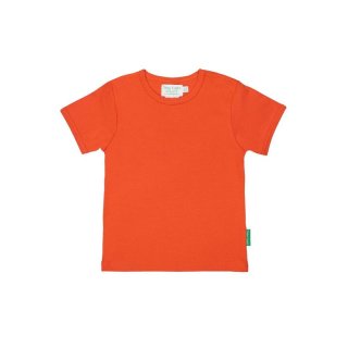 Toby Tiger Kurzarmshirt aus Bio-Baumwolle, orange unifarben