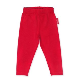 Toby Tiger Rote Basic-Leggings aus Bio-Baumwolle