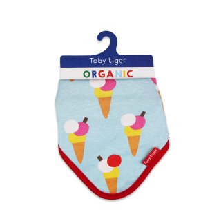 Toby Tiger Bio-Baumwoll Baby Tuch mit Eiswaffel-Druckauernhof-Druck