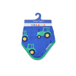 Toby Tiger Bio-Baumwoll Baby Tuch mit Bauernhof Traktor-Druck