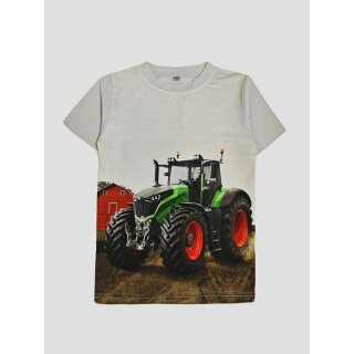 S&C Kinder T-Shirt mit Traktor Motiv H502 – Beiges T-Shirt mit Traktor-Druck
