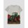 S&C Kinder T-Shirt mit Traktor Motiv H502 – Beiges T-Shirt mit Traktor-Druck
