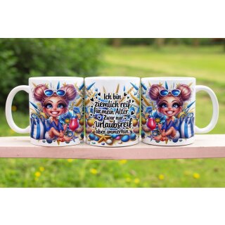Tasse „Urlaubsreif“ – Lustige Geschenkidee für stressige Tage