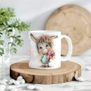 Einschulungstasse Eselmädchen – „Bereit...
