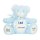 Personalisierter Teddybär zur Geburt oder Taufe – Blau, ca. 26 cm