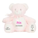 Personalisierter Kuschelbär rosa – mit Namen,...