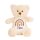 Personalisierter Teddybär mit Regenbogen & Name – Naturbraun