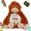 Einschulungs-Affe mit Namen – Personalisiertes...