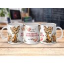 Tasse „Beste Schwester der Welt“ – Geschenk mit Fuchs-Motiv