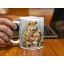 Tasse „Beste Mama der Welt“ – Geschenk mit Bärenfamilie & Herz