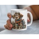 Tasse „Bester Opa der Welt“ – Geschenk mit süßem Hund im Retro-Abenteurer-Stil