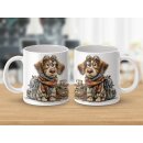 Tasse „Bester Opa der Welt“ – Geschenk mit süßem Hund im Retro-Abenteurer-Stil