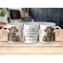 Tasse „Bester Opa der Welt“ – Geschenk mit süßem Hund im Retro-Abenteurer-Stil
