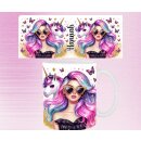 Personalisierte Einhorn-Tasse mit Name –...