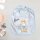 Babylätzchen Giraffe „Hello Baby Boy“ – personalisiert mit Name – Hellblau