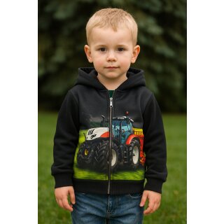 S&C Kinder-Sweatjacke „Traktor Power“ TJ03 – Kapuzenjacke, warm & weich